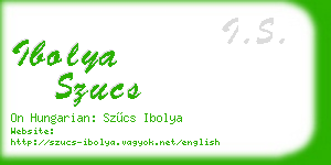 ibolya szucs business card